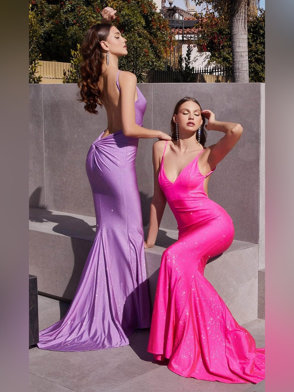 LaDivine BD4001 Barbie Pink Glitter Prom Gown – Size Small – New with Tags